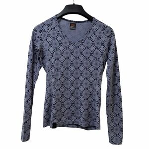 Icebreaker Womens Merino 200 Bodyfit Long Sleeve Base Layer Top Size XS Abstract